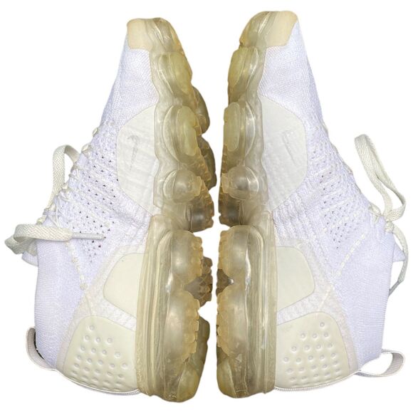 Nike Air Vapormax FlyKnit 2 Women's size 8 triple White Pure Running Shoes - Picture 5 of 12